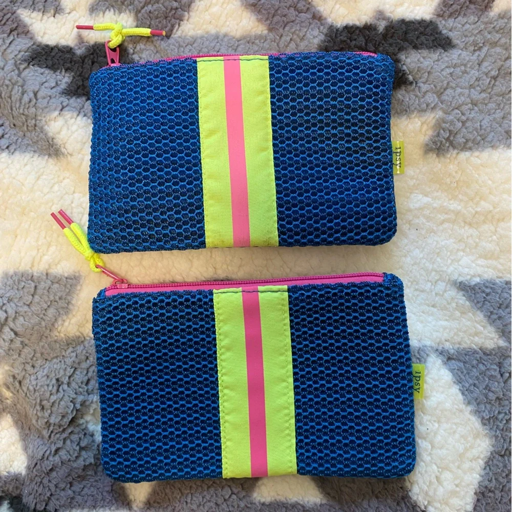 Ipsy Make Up Bags Bundle. 80’s‎ Neon Colors, Selling Both Together!